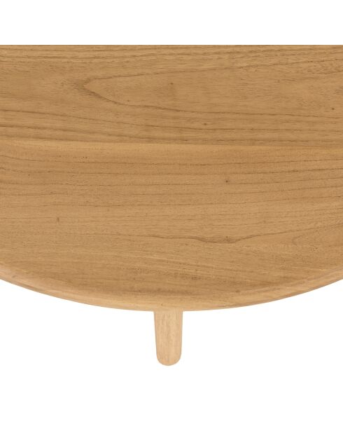 Table basse ronde 80cm en bois de mindi