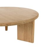 Table basse ronde 80cm en bois de mindi