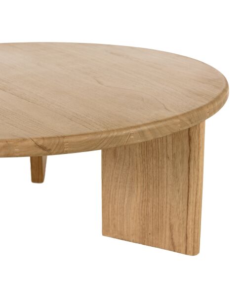Table basse ronde 80cm en bois de mindi