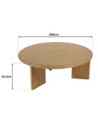 Table basse ronde 80cm en bois de mindi