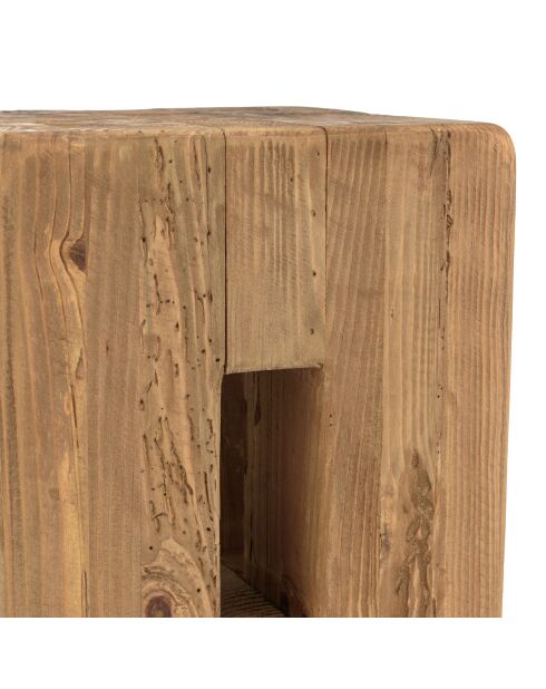 Tabouret carré 30x30cm bois