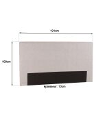 Tête de lit rembourrée pour lits 160/180cm grise