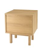 Chevet couleur naturelle 2 tiroirs décor motif arrondi