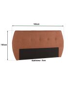 Tête de lit rembourrée pour lits 140/160cm couleur terracotta