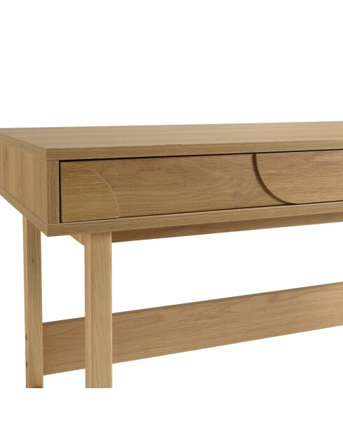 Bureau couleur naturelle 1 tiroir décor motif arrondi 1 niche