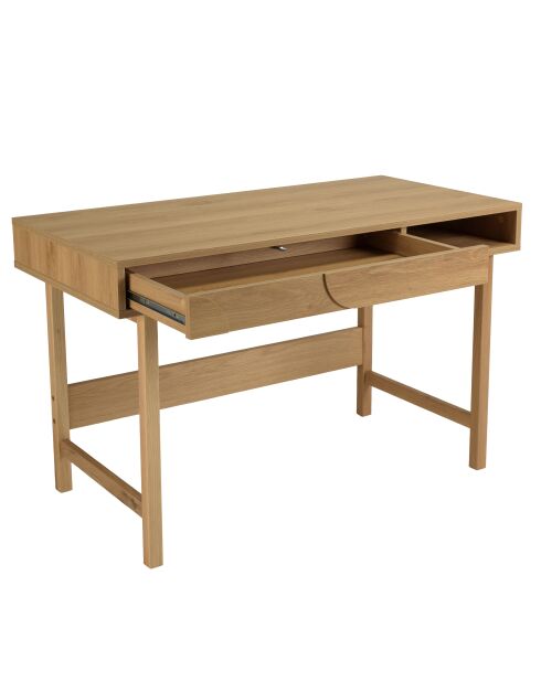 Bureau couleur naturelle 1 tiroir décor motif arrondi 1 niche