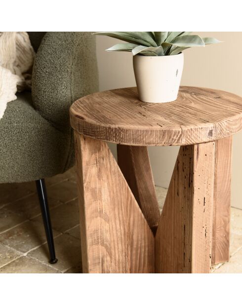 Tabouret rond 40x40cm bois