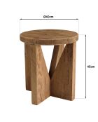 Tabouret rond 40x40cm bois