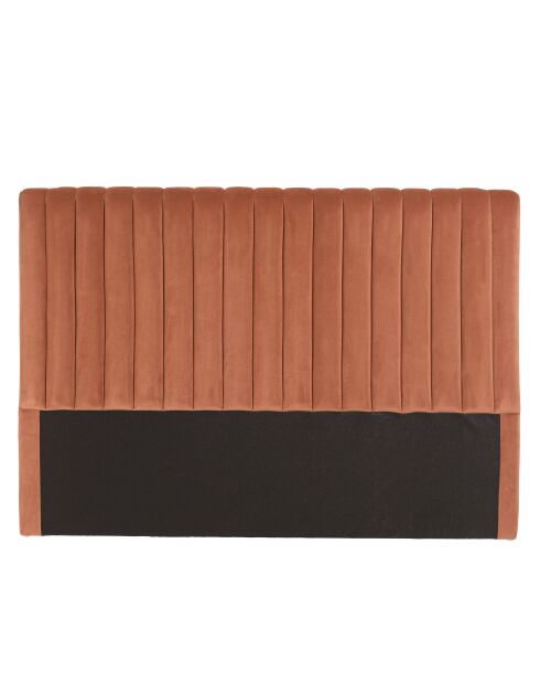 Tête de lit rembourrée pour lits 140/160cm velours orange