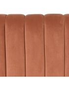 Tête de lit rembourrée pour lits 140/160cm velours orange