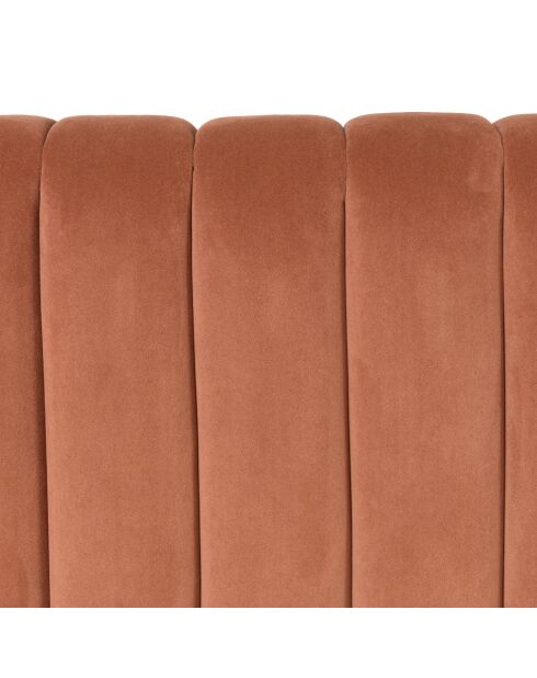 Tête de lit rembourrée pour lits 140/160cm velours orange