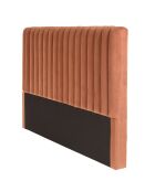 Tête de lit rembourrée pour lits 140/160cm velours orange