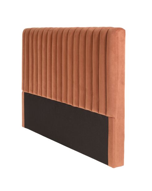 Tête de lit rembourrée pour lits 140/160cm velours orange