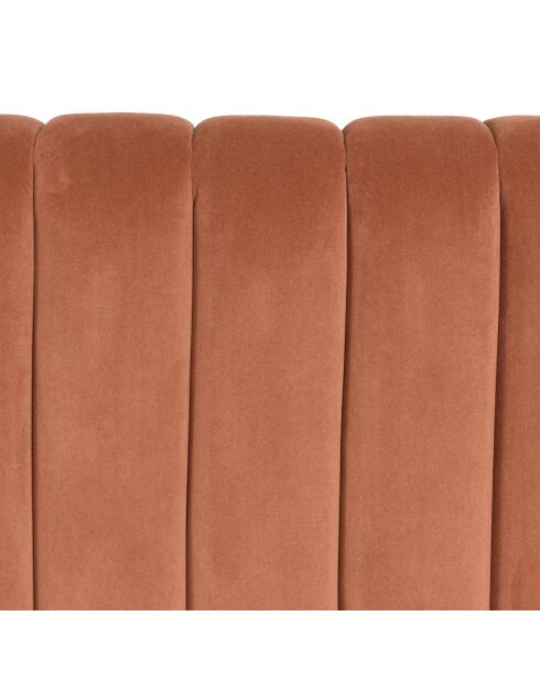 Tête de lit rembourrée pour lits 160/180cm velours orange