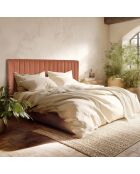Tête de lit rembourrée pour lits 160/180cm velours orange