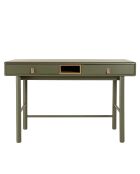 Bureau vert 2 tiroirs et 1 niche en bois naturel