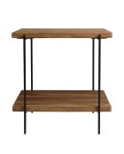 Table d'appoint rect. 50x42cm bois Pin recyclé et pieds métal