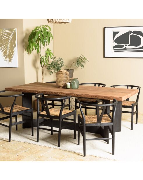 Table à manger rect. 220x100cm bois