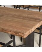 Table à manger rect. 220x100cm bois
