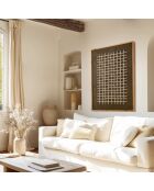 Décoration murale 82x122cm cadrillage sur fond noir