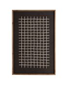 Décoration murale 82x122cm cadrillage sur fond noir
