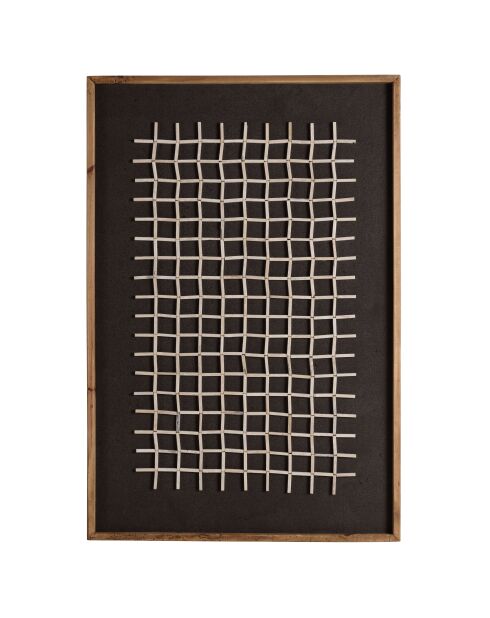 Décoration murale 82x122cm cadrillage sur fond noir
