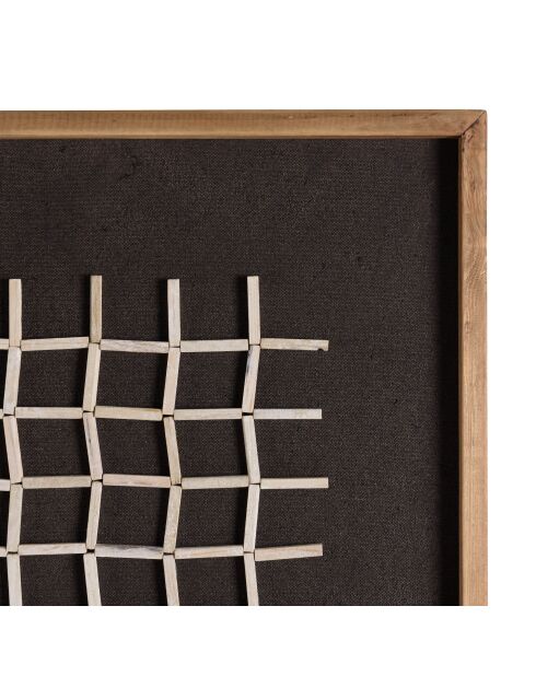 Décoration murale 82x122cm cadrillage sur fond noir