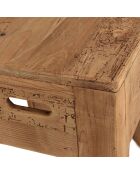 Tabouret carré 35x35cm bois