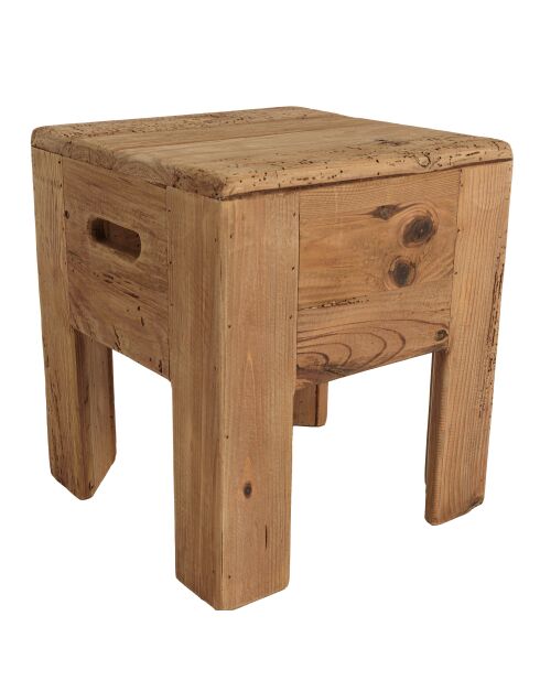 Tabouret carré 35x35cm bois
