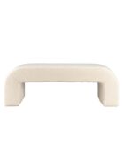 Panca in tessuto bouclé écru