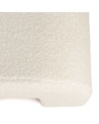 Panca in tessuto bouclé écru