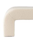 Panca in tessuto bouclé écru