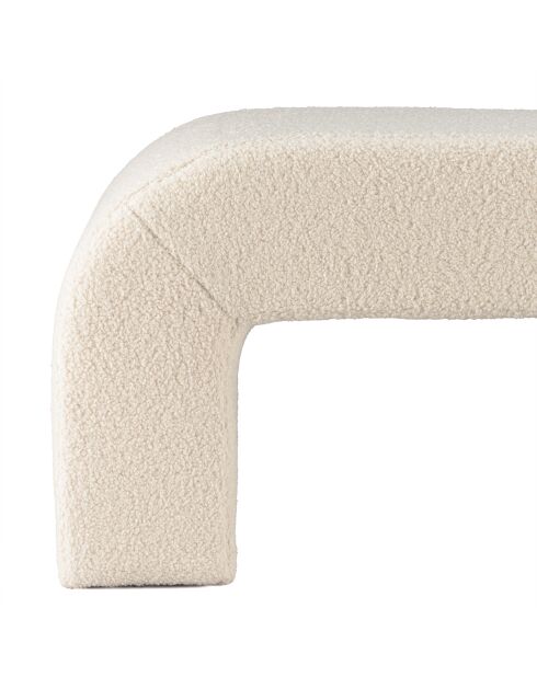 Banc en tissu bouclette écru