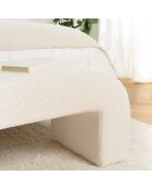 Panca in tessuto bouclé écru