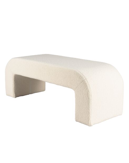 Banc en tissu bouclette écru