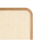 Tête de lit bords arrondis rotin naturel chêne massif 140/160cm