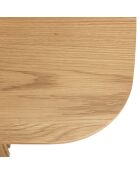 Decoración de mesa de comedor rectangular L200 y roble natural