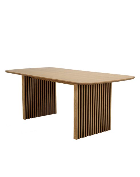 Table à manger rectangulaire L200 décor et chêne naturel