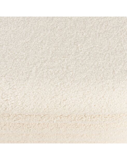 Banquette en tissu bouclette écru avec rangement