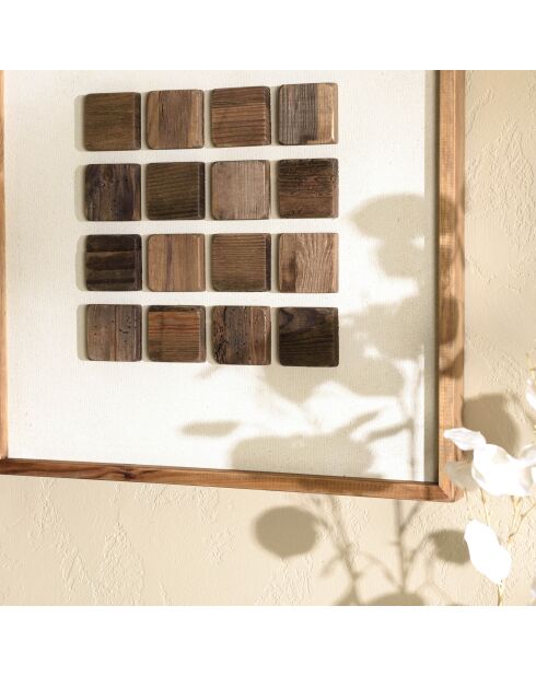 Décoration murale n°2 - 62x62cm motifs géométriques