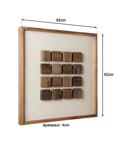 Décoration murale n°2 - 62x62cm motifs géométriques