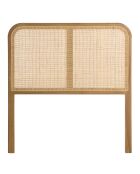 Tête de lit en bois de mindi et rotin naturel pour lits 80/90cm