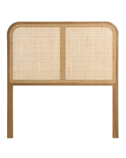 Tête de lit en bois de mindi et rotin naturel pour lits 80/90cm