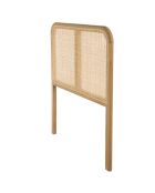Tête de lit en bois de mindi et rotin naturel pour lits 80/90cm
