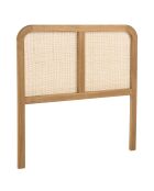 Tête de lit en bois de mindi et rotin naturel pour lits 80/90cm