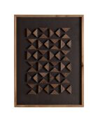 Décoration murale 62x82cm motifs géométriques Pin recyclé