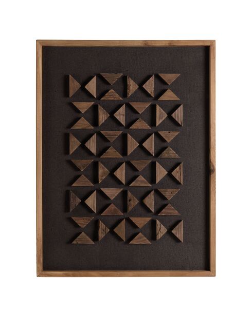 Décoration murale 62x82cm motifs géométriques Pin recyclé