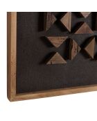 Décoration murale 62x82cm motifs géométriques Pin recyclé