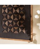 Décoration murale 62x82cm motifs géométriques Pin recyclé