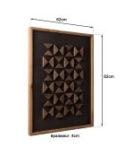 Décoration murale 62x82cm motifs géométriques Pin recyclé